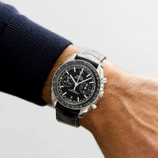 Omega Speedmaster Men Automatic Black Calf Watch O32933445101001 - Image 2