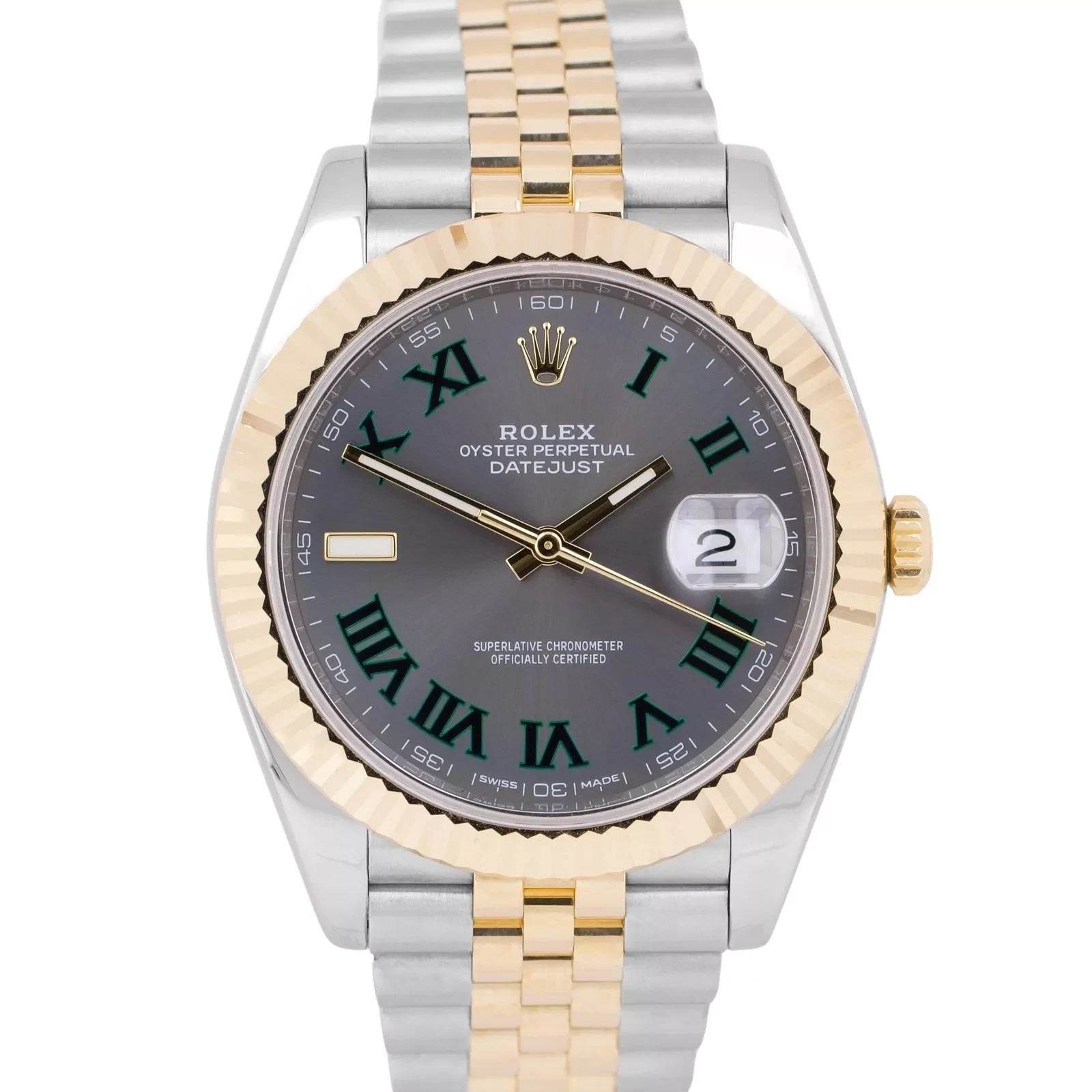 Superclone Rolex Datejust 41mm Rhodium Dial 126333 Wimbledon Flutted / Jubilee - Image 2