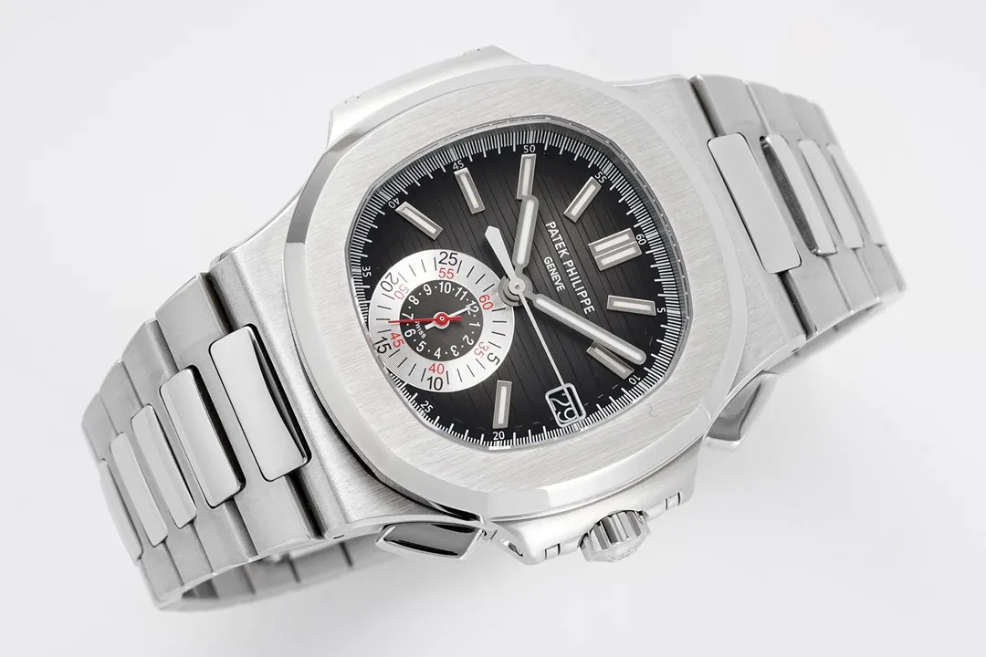 Patek Philippe 5980 Silver Black Watch - Image 4