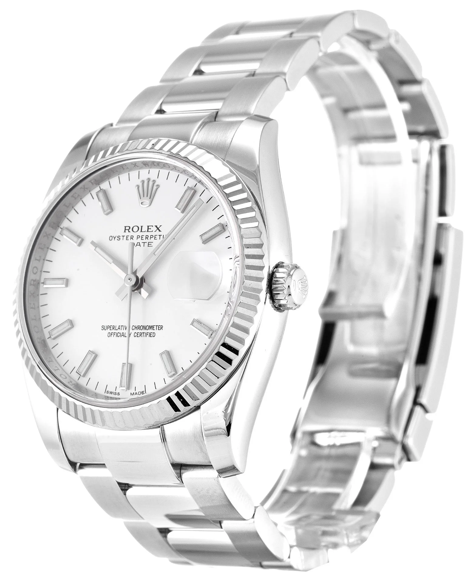 Rolex Oyster Perpetual Date 34mm White Dial 115234 - Image 2