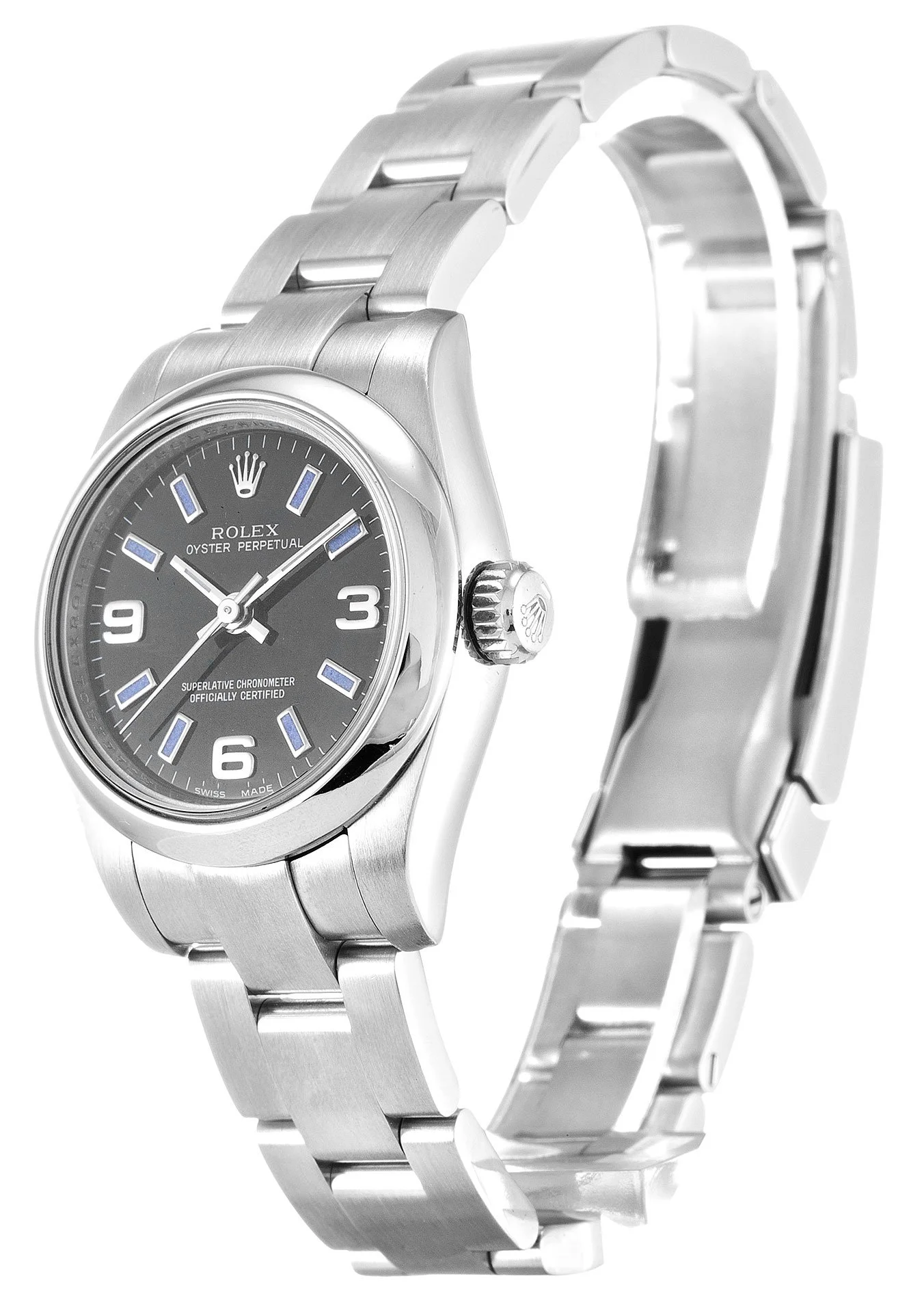 Rolex Oyster Perpetual Lady 26mm Black Dial 176200 - Image 2