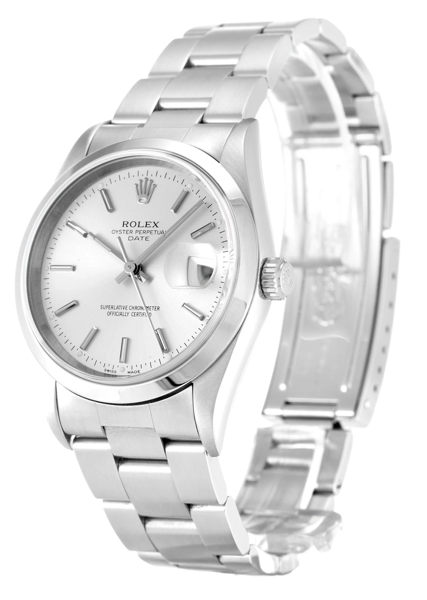 Rolex Oyster Perpetual Date 34mm Silver Dial 15200 - Image 2