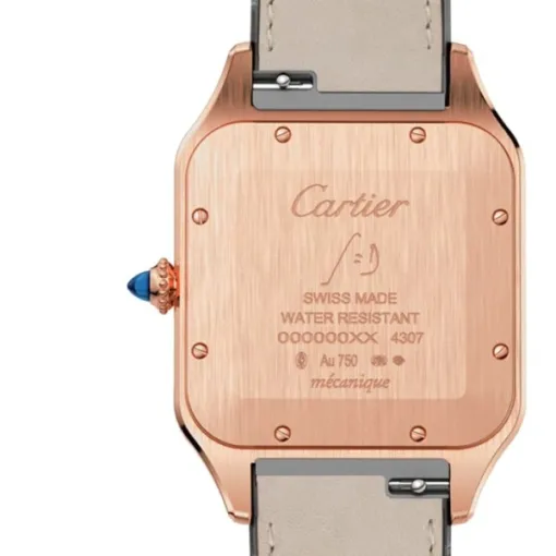 Cartier Santos-Dumont Men Automatic Silver 18ct Rose Gold Watch WGSA0032 - Image 2