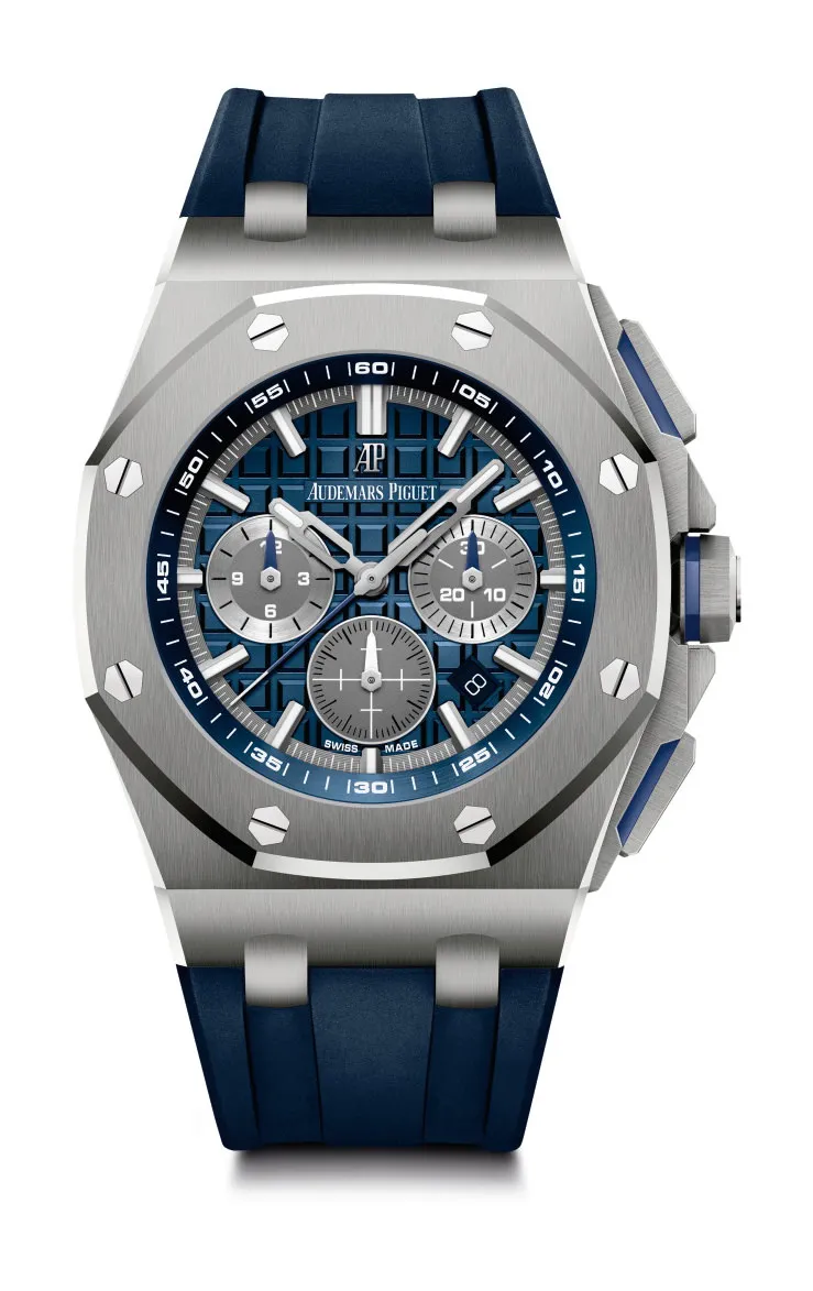 Audemars Piguet Royal Oak Offshore Selfwinding Chronograph Blue. Silver 26480TI.OO.A027CA.01