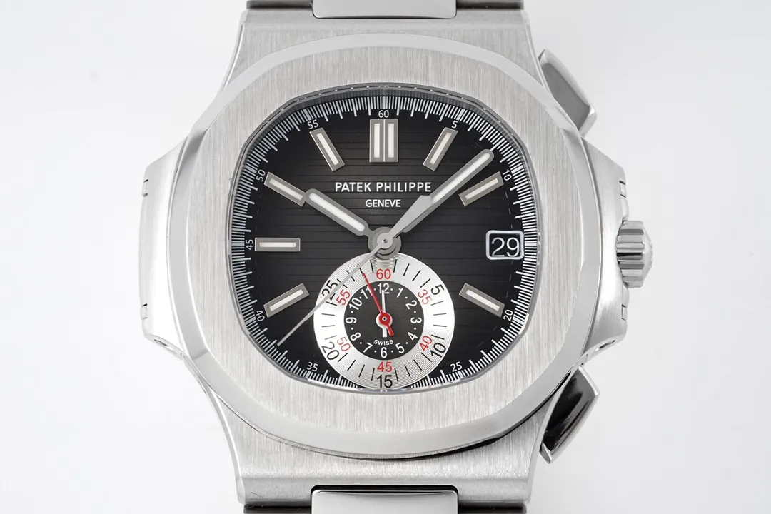 Patek Philippe 5980 Silver Black Watch - Image 2
