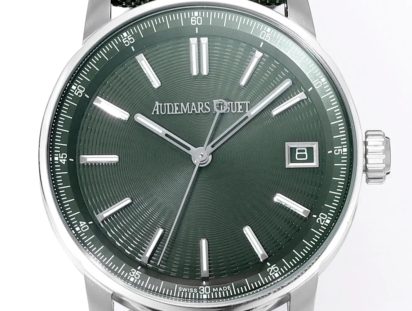 watch Audemars Piguet CODE 11.59 Green Dial Stainless Steel Watch with Fabric Strap - Image 2