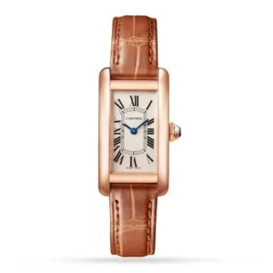 Cartier Tank Americaine Women Quartz Silver Alligator Watch W2607456