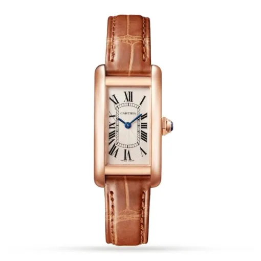 Cartier Tank Americaine Women Quartz Silver Alligator Watch W2607456