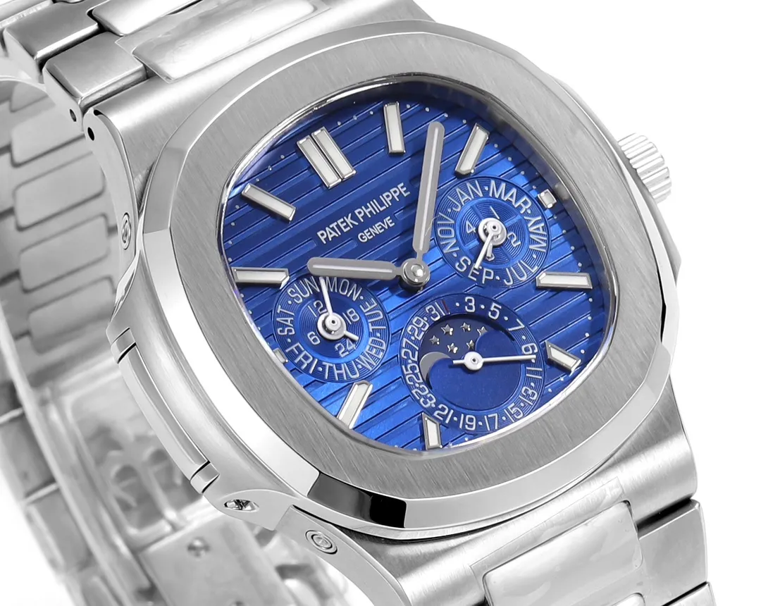 Patek Philippe Blue Nautilus Perpetual Calendar - Image 5