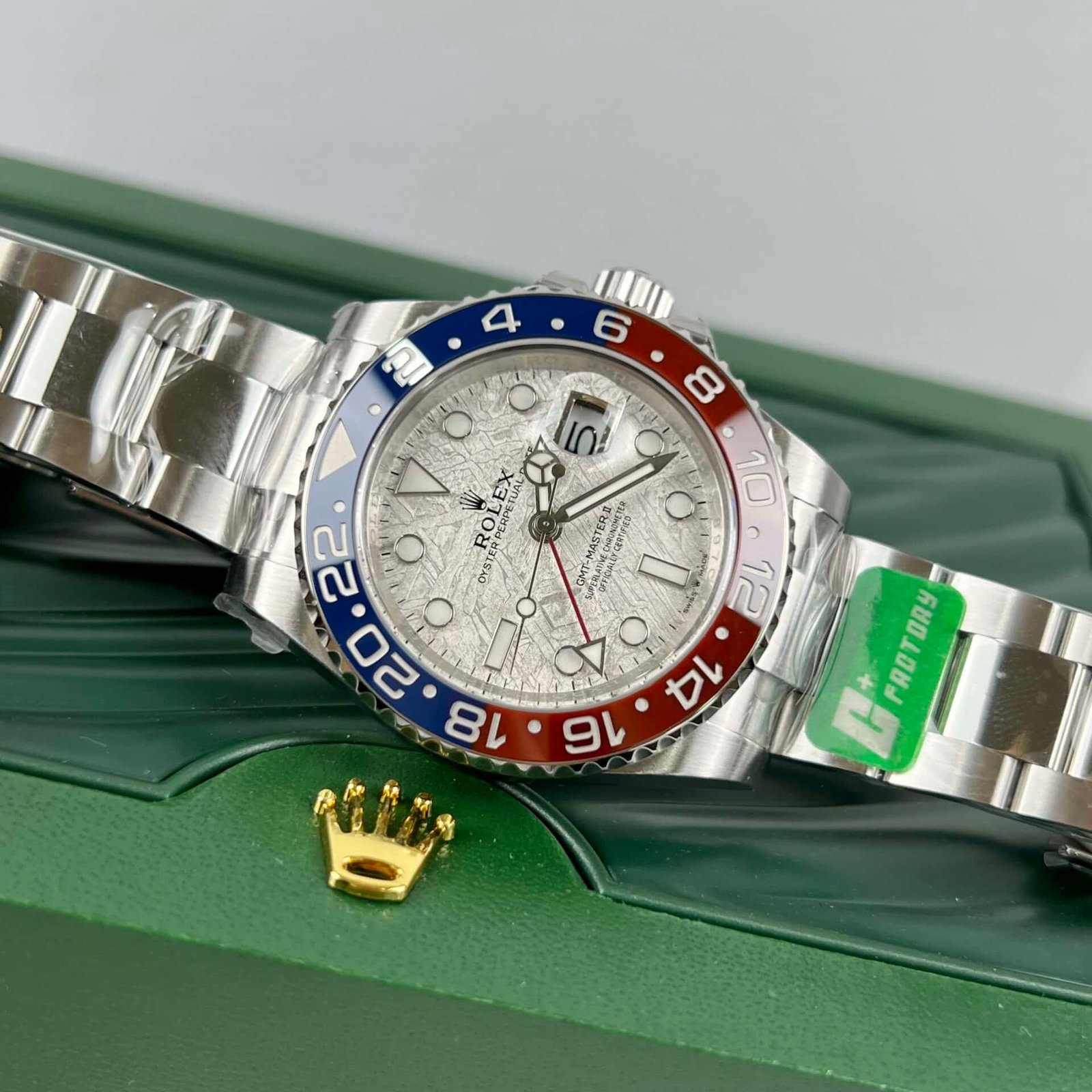 Superclone Rolex GMT-Master II Meteorite Dial 126719BLRO Superman Oyster - Image 6