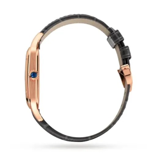 Cartier Santos-Dumont Men Automatic Silver 18ct Rose Gold Watch WGSA0032 - Image 3