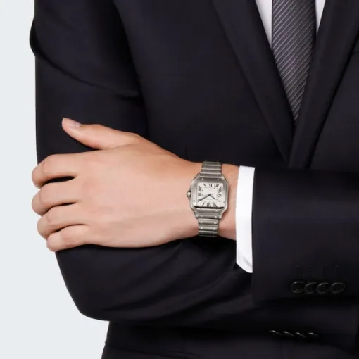 Cartier Santos de Cartier Men Automatic Silver Stainless Steel Watch WSSA0029 - Image 4