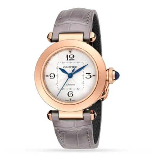 Cartier Pasha de Cartier Women Automatic Silver Alligator Watch WGPA0014 - Image 3