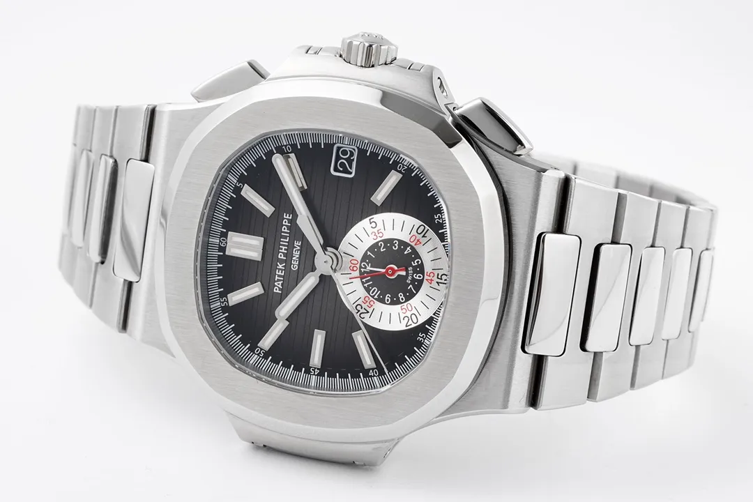 Patek Philippe 5980 Silver Black Watch - Image 5