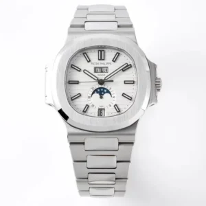 Patek Philippe Nautilus Silver Annual Calendar