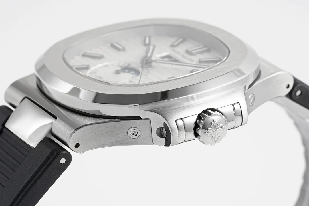 Patek Philippe Nautilus Blue Rubber Strap Watch - Image 5