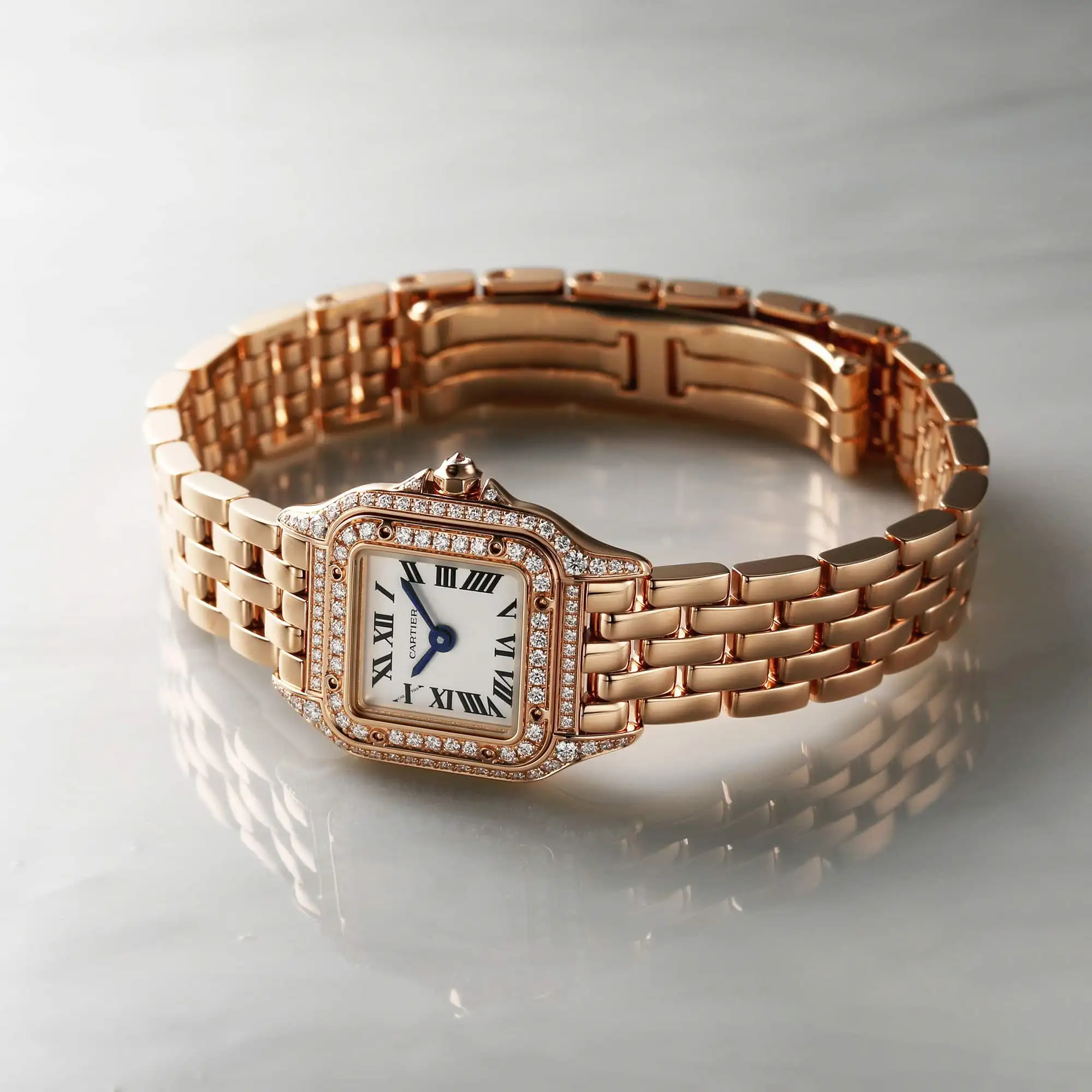 Cartier Panthere de Cartier Women Quartz White 18ct Rose Gold Watch WJPN0020 - Image 3