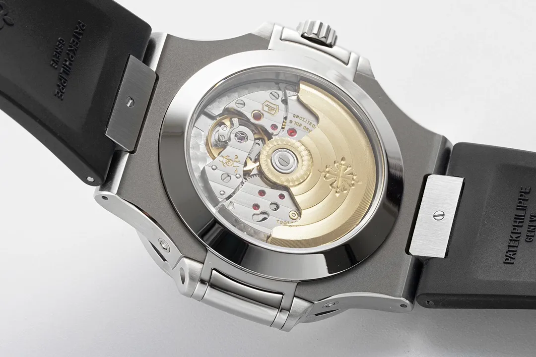 Patek Philippe Nautilus Blue Rubber Strap Watch - Image 8