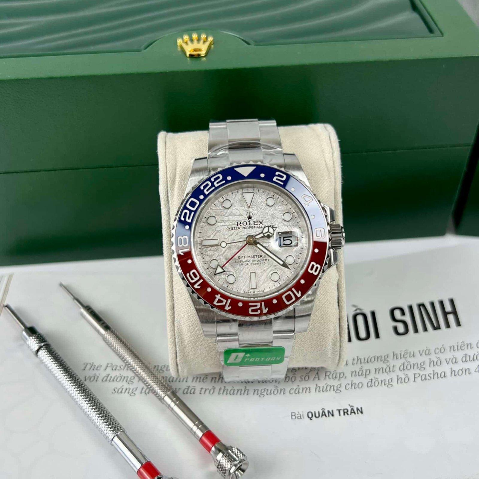 Superclone Rolex GMT-Master II Meteorite Dial 126719BLRO Superman Oyster - Image 2