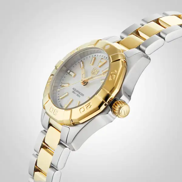 TAG Heuer Aquaracer Women Quartz Mother of Pearl Bicoloured Watch WBD1420.BB0321 - Image 3