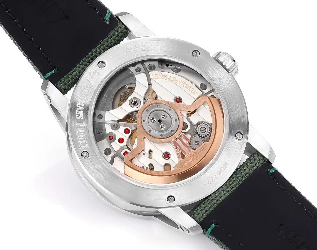 watch Audemars Piguet CODE 11.59 Green Dial Stainless Steel Watch with Fabric Strap - Image 5