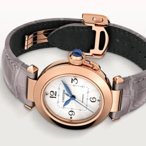 Cartier Pasha de Cartier Women Automatic Silver Alligator Watch WGPA0014 - Image 6