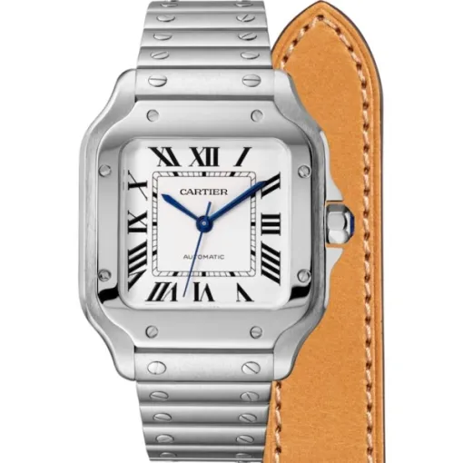 Cartier Santos de Cartier Men Automatic Silver Stainless Steel Watch WSSA0029 - Image 3