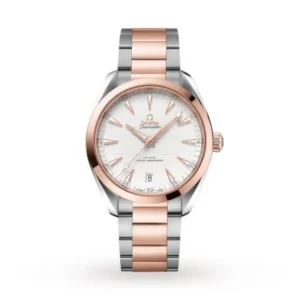 Omega Seamaster Aqua Terra Men Automatic Silver Stainless Steel 18ct Rose Gold Watch O22020412102001