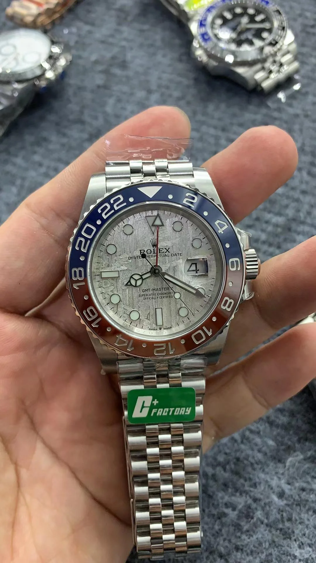 Superclone Rolex GMT-Master II Meteorite Dial 126719BLRO Superman Oyster - Image 3