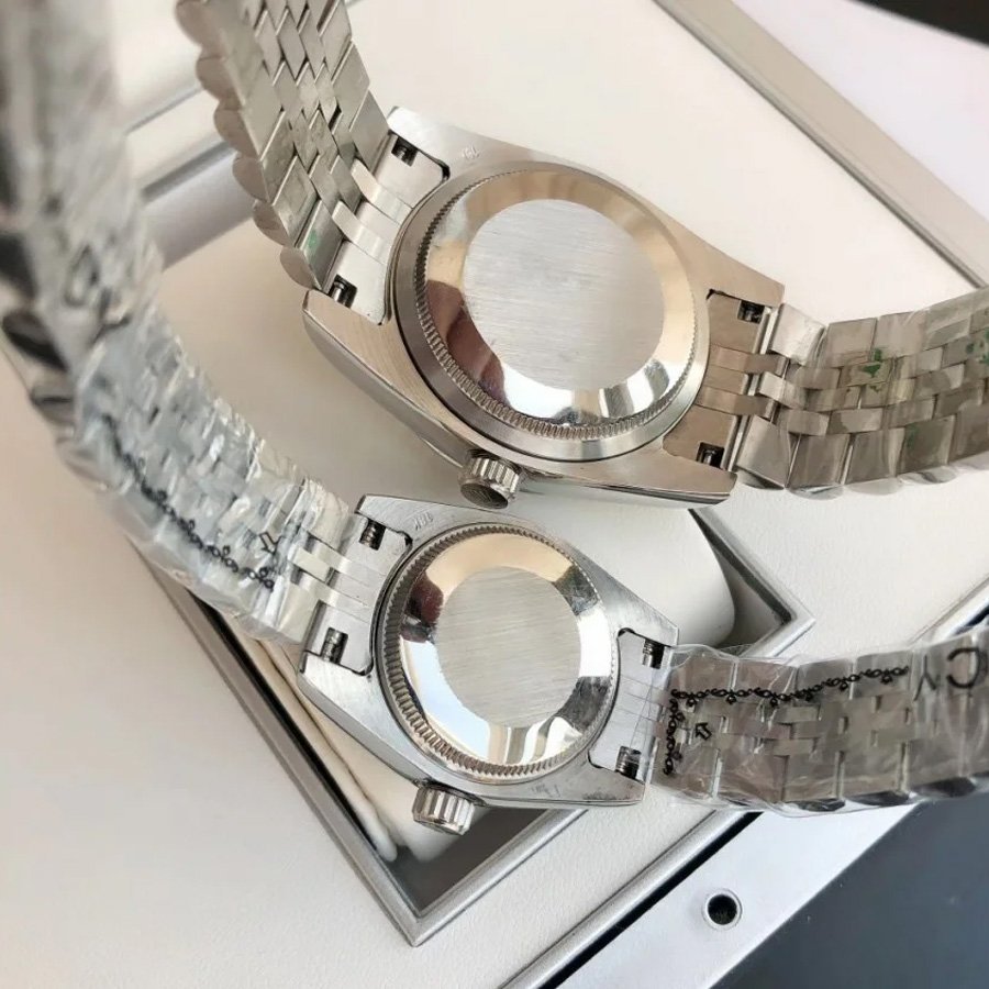 Couple Watches Rolex Datejust 36/28mm SS/SS Jub Sliver/Dia - Image 7