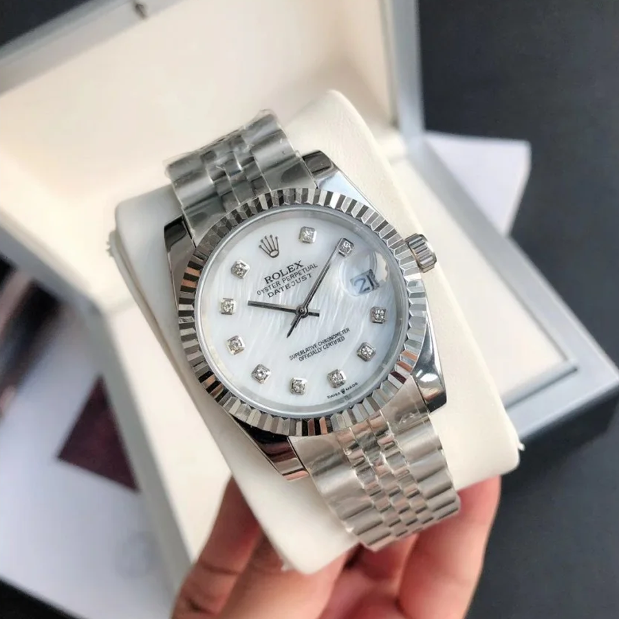 Couple Watches Rolex Datejust 36/28mm SS/SS Jub White/Dial - Image 2
