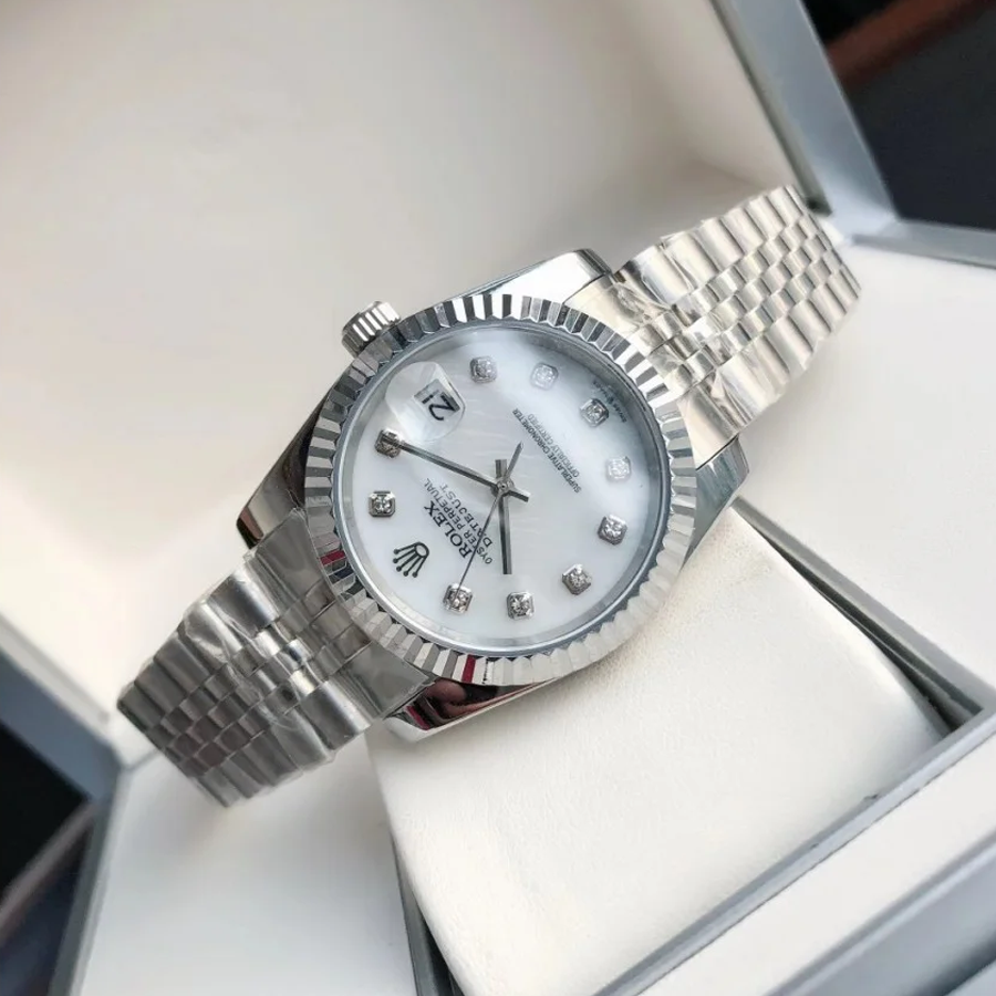 Couple Watches Rolex Datejust 36/28mm SS/SS Jub White/Dial - Image 4