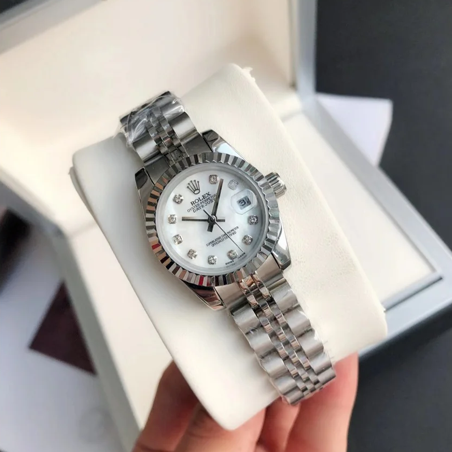 Couple Watches Rolex Datejust 36/28mm SS/SS Jub White/Dial - Image 5