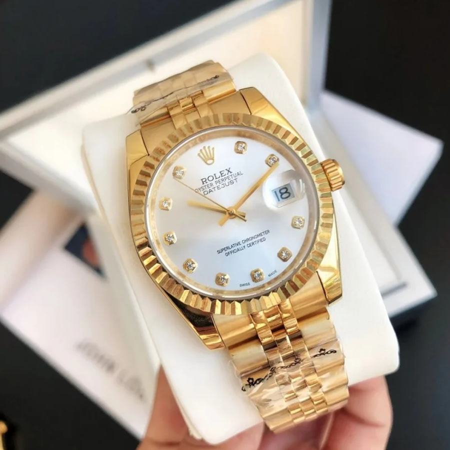 Couple Watches Rolex Datejust 36/28mm RG/RG Jub Sliver/Dial - Image 2