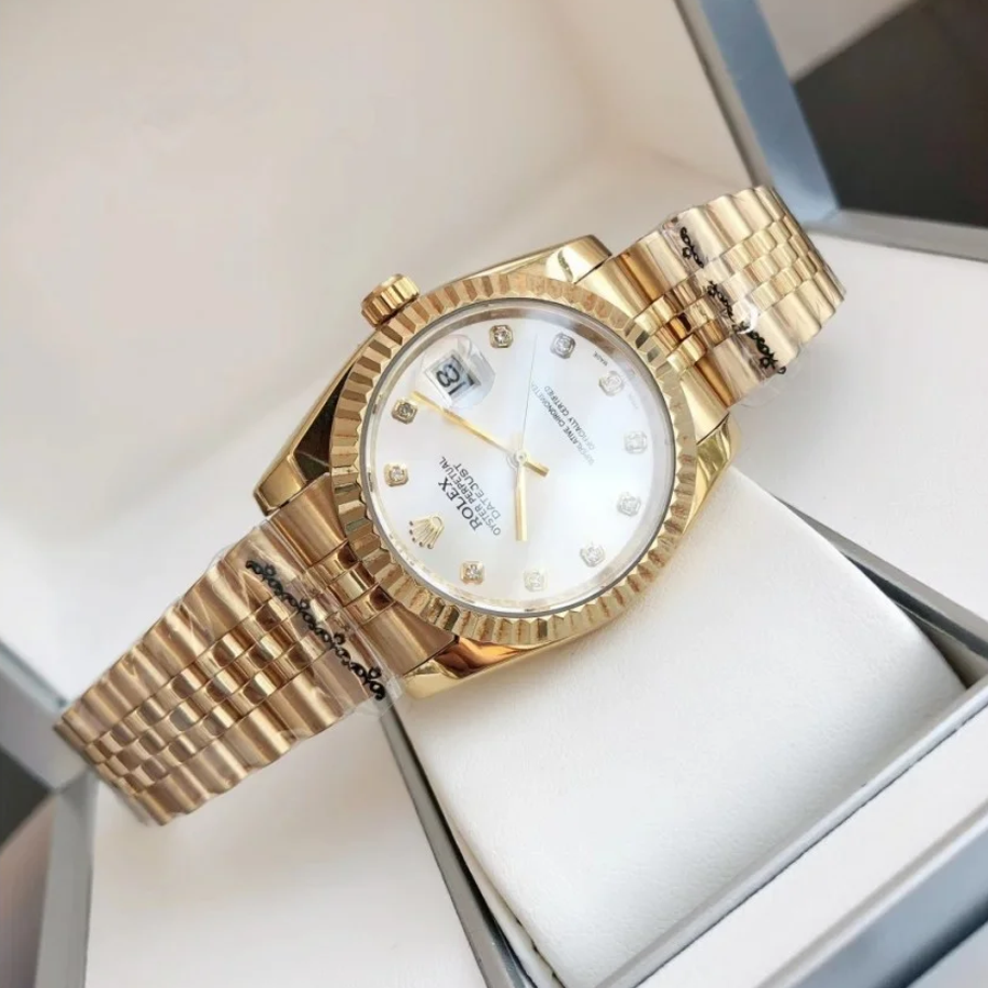 Couple Watches Rolex Datejust 36/28mm RG/RG Jub Sliver/Dial - Image 4