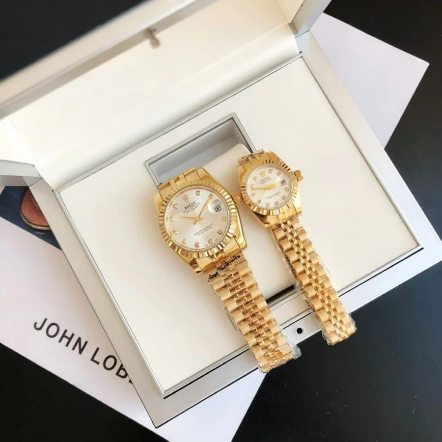 Couple Watches Rolex Datejust 36/28mm RG/RG Jub Sliver/Dial - Image 5