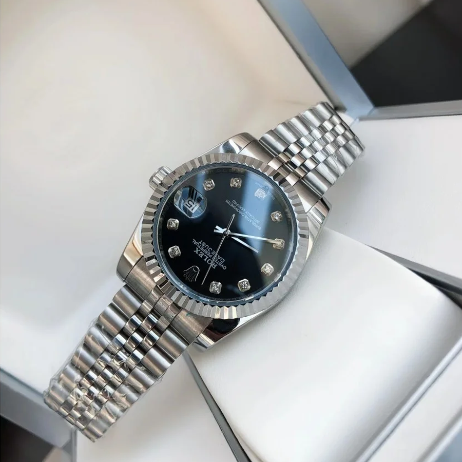 Couple Watches Rolex Datejust 36/28mm SS/SS Jub Black/Dial - Image 5