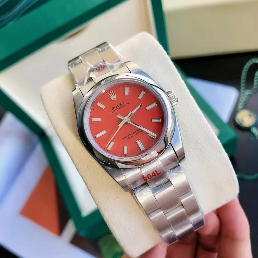 Couple Watches Rolex Oyster Perpetual 31/41mm SS/SS Red/Stk - Image 2