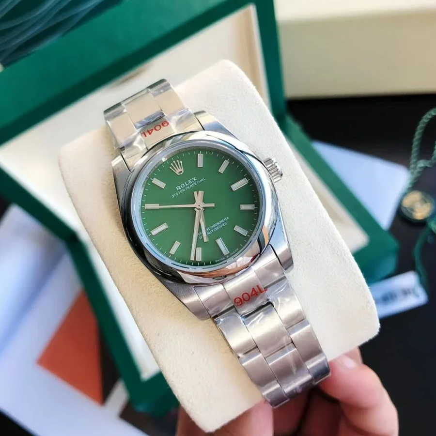 Couple Watches Rolex Oyster Perpetual 31/41mm SS/SS Green/Stk - Image 2