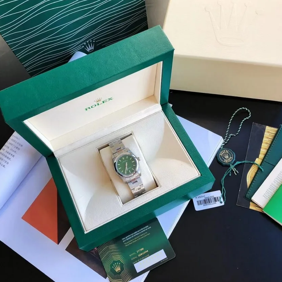 Couple Watches Rolex Oyster Perpetual 31/41mm SS/SS Green/Stk - Image 5