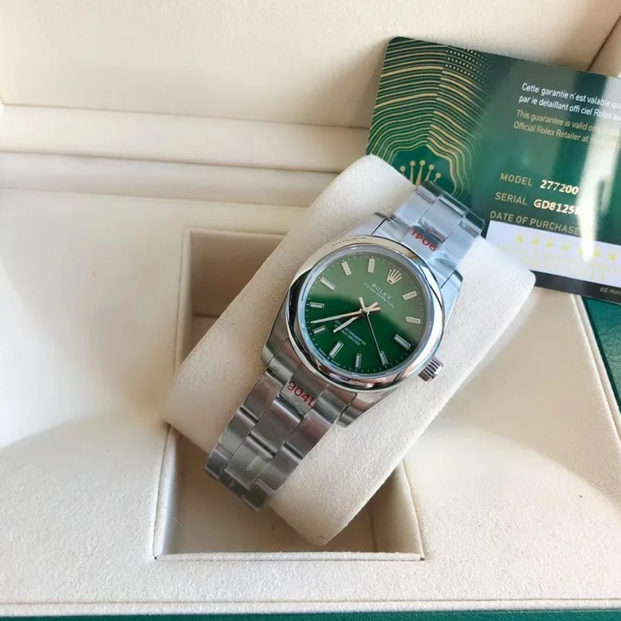 Couple Watches Rolex Oyster Perpetual 31/41mm SS/SS Green/Stk - Image 3